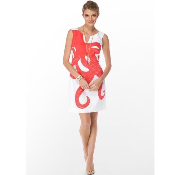 Lilly Pulitzer Dresses & Skirts - RARE LILLY PULITZER| Taytay Octopus Shift Dress 🐙